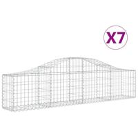 Schanskorven 7 st gewelfd 200x30x40/60 cm gegalvaniseerd ijzer - thumbnail