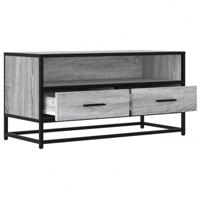 Tv-meubel 80x34,5x40 cm bewerkt hout metaal grijs sonoma eiken - thumbnail