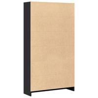 Boekenkast 80x24x143 cm bewerkt hout zwart - thumbnail