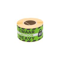 Waarschuwingsetiket Rillprint heavy 46x125mm groen 250 stuks - thumbnail