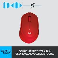 Logitech Mouse M330 Silent Plus Rood Draadloze Muis - thumbnail