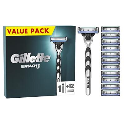 Gillette Scheermes Mach3 Value Pack - 1 Handvat + 12 Scheermesjes