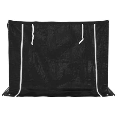 VidaXL Haardhoutrek met regenhoes 151x80,5x110,5 cm staal