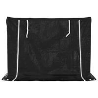 VidaXL Haardhoutrek met regenhoes 151x80,5x110,5 cm staal - thumbnail