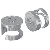 Cam Lock Moeren 2 pcs Zilver 15 x 11,5 mm Staal - thumbnail