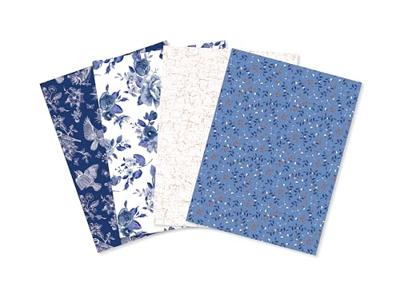 Hobbypapier décopatch 30x40 4vel shades of blue