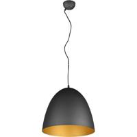 LED Hanglamp Mat Zwart Goud - E27 Fitting - Modern Design - thumbnail