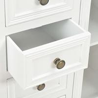 Dressoir 70x28x70 cm massief grenenhout wit - thumbnail