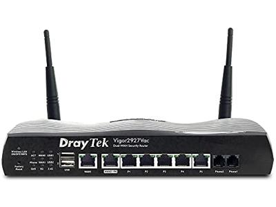 Draytek Vigor2927ac draadloze router Gigabit Ethernet Dual-band (2.4 GHz / 5 GHz) Zwart
