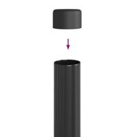 Hekpalen 2 pcs Grijs 120 cm Poedergecoat staal - thumbnail
