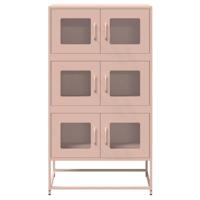 Hoge kast 68x39x123 cm staal roze - thumbnail