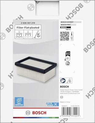 Bosch Accessoires Plat gevouwen filter E10 - 2608001219
