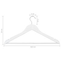 50-delige Kledinghangerset anti-slip hardhout wit - thumbnail
