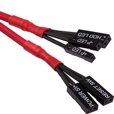 Corsair Premium verlengkabel voor voorpaneel, met ommanteling, rood