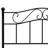 Bedframe metaal zwart 140x200 cm - thumbnail