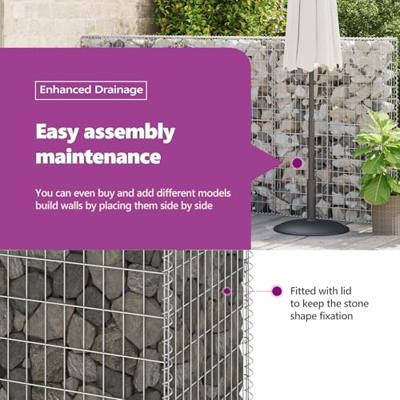 Schanskorfmuur met deksels 100x60x100 cm gegalvaniseerd staal Schanskorfmuur met deksels 100x60x100 cm gegalvaniseerd staal