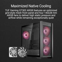 Asus TUF Gaming GT302 ARGB Midi-tower PC-behuizing Zwart 4 voorgeïnstalleerde ventilators, Geïntegreerde verlichting, Stoffilter, Zijvenster - thumbnail