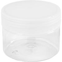 Creativ Company Plastic voorraadpotten, h: 5 cm, d 6,5 cm, 110 ml, 10 stuk/ 1 doos - thumbnail