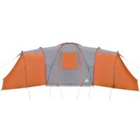 Tent 12-persoons 840x720x200 cm 185T taft grijs en oranje - thumbnail