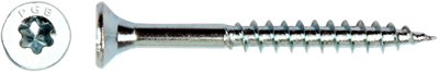 Pgb-Europe Pgb-fasteners spaanplaatschroef vzk-t deeldraad snijpunt verzonken kop ø6,0x120 zn tx30 | 100 st | pgwvtg001006001202
