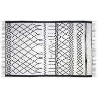 HSM Collection vloerkleed Borris - zwart/wit - 180x120 cm - thumbnail