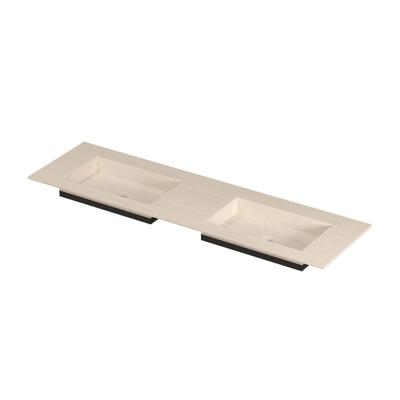 INK Post Wastafel keramische slab envelop bak dubbel zonder kraangaten 160x45x1 Travertin matt INK Post Wastafel keramische slab envelop bak dubbel zonder kraangaten 160x45x1 Travertin matt