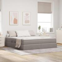 Opbergbed met matras met matras Taupe 160 x 200 cm Polyester - thumbnail
