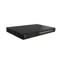 LevelOne gep-2821 28-port gigabit poe switch, 24x poe outputs, 2x gigabit rj45, 2x gigabit sfp, 1u - thumbnail