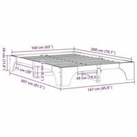 Bedframe 160x200 cm Massief Grenenhout - thumbnail