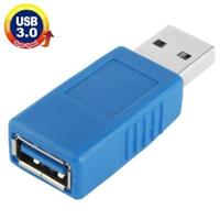 USB 3.0 mannetje naar USB 3.0 vrouwtje Type A Kabel Adapter (blauw) - thumbnail