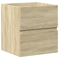 2-delige Badkamermeubelset bewerkt hout sonoma eikenkleurig - thumbnail