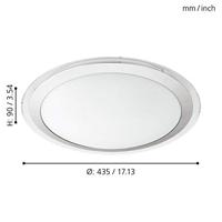 Eglo PlafonniereCompeta 1 43cm grijs - 95678 - thumbnail