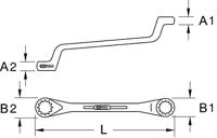 KS Tools 5170815 517.0815 Dubbele ringsleutel Sleutelbreedte (metrisch) 21 - 23 mm - thumbnail