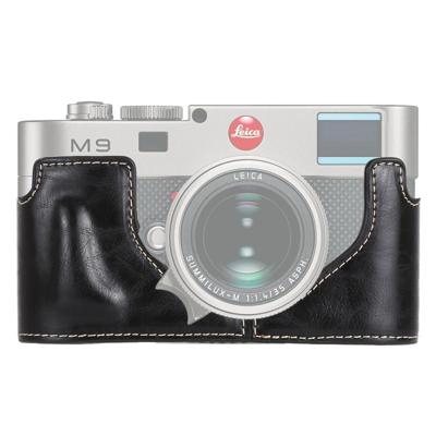 1/4 inch draad PU leder Camera Half Case Base voor Leica M9 (zwart)