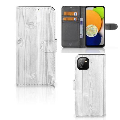 Samsung Galaxy A03 | Book Style Case | White Wood Samsung Galaxy A03 | Book Style Case | White Wood