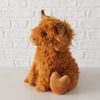 Boltze Home deurstopper polyester bente koe 35x21x23cm zand - thumbnail