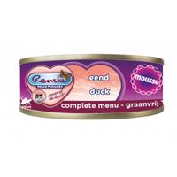 Renske Graanvrij mousse eend natvoer kat (blikjes) 1 tray (24 x 70 g) - thumbnail