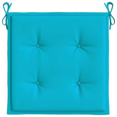 VidaXL Tuinstoelkussens 4 st 40x40x4 cm stof turquoise