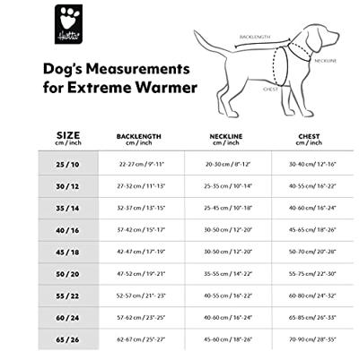 Hurtta Extreme warme hondenjas, winterjas voor honden donkergrijs 25 cm