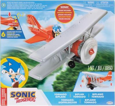 Sonic Tornado Biplane Inclusief 6,5 Cm Figuur