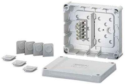 Hensel 6000041 Verdeeldoos Halogeenvrij, Verzegelbaar (l x b) 139 mm x 119 mm 1 stuk(s) Hensel 6000041 Verdeeldoos Halogeenvrij, Verzegelbaar (l x b) 139 mm x 119 mm 1 stuk(s)