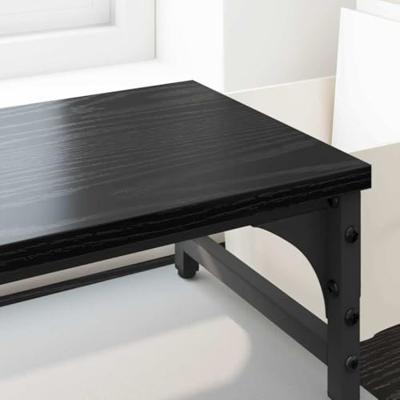 VidaXL Monitor stand zwart eiken 105 x 23 x 15,5 cm bewerkt hout VidaXL Monitor stand zwart eiken 105 x 23 x 15,5 cm bewerkt hout