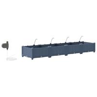 Tuin Bloempot 4 pcs Grijs Staal - thumbnail