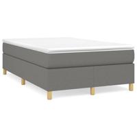 Boxspring met matras stof donkergrijs 120x190 cm - thumbnail