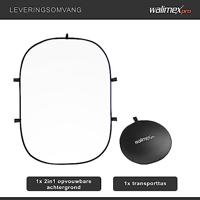 Walimex Pro 2in1 vouwen ondergrond, reflecterend katoen, incl. praktische draagtas, 150 x 200 cm zwart/wit - thumbnail