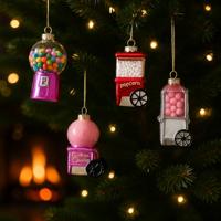 Decoris kersthanger glas food d9cm - assortiment - thumbnail