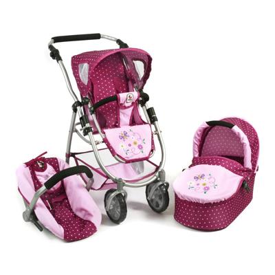Combi-poppenwagen Emotion All in 1 - Dots Brombeere