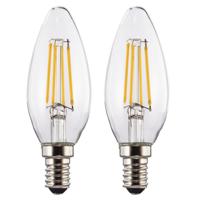 Xavax Led-gloeidraad E14 470lm Verv. 40W Kaarslamp Warm Wit Helder 2 Stuks - thumbnail