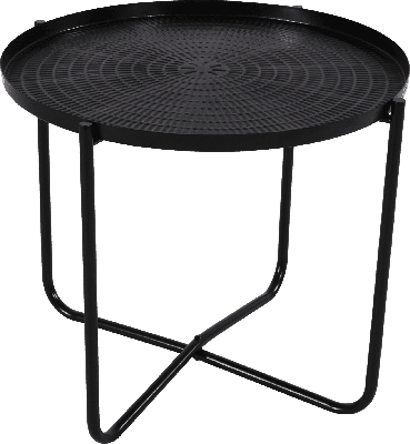 El Hierro bijzettafel zwart 35 cm