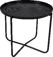 El Hierro bijzettafel zwart 35 cm - thumbnail